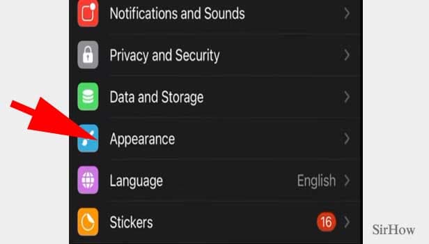 标题为更改 Iphone 上的电报背景的图片第 3 步